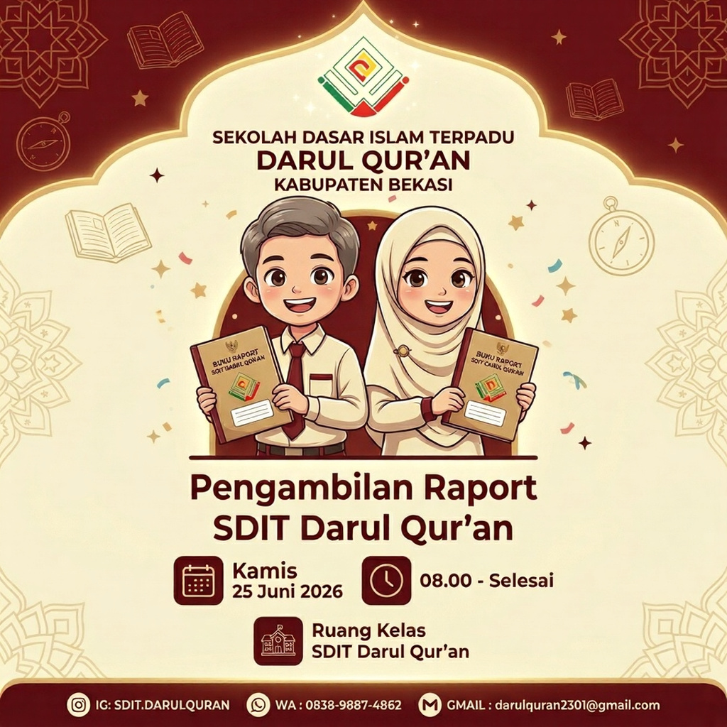 SDIT Darul Qur'an Kabupaten Bekasi Tuntaskan Pembagian Laporan Pencapaian Siswa Tahun Ajaran 2025/2026